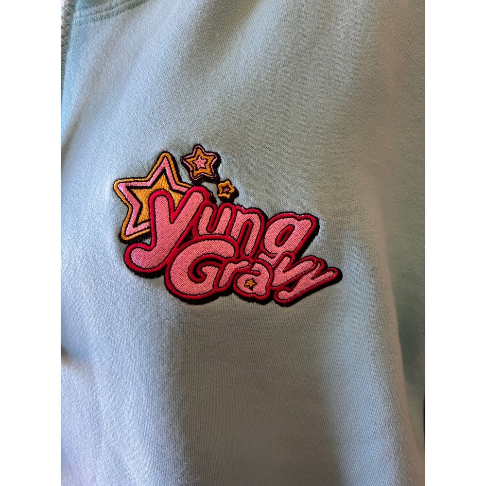 Yung Gravy Back In Business Tour 2021 Hoodie XL Aqua Blue Concert Sweatshirt - Picture 4 of 8